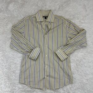 Vintage 90s Y2K Pretty Boy Banana Republic green striped button up shirt